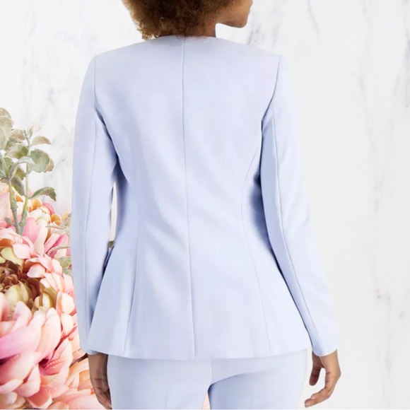 Calvin Klein Women's Blue Blazer Jacket Size 4 - Picture 4 of 14